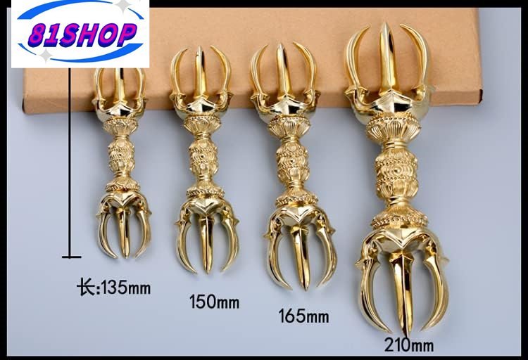 81SHOP」三鈷杵 真鍮製 ◇密教で使われる仏具・密教法具・寺院仏具・ 81SHOP」三鈷杵 真鍮製 ◇密教で使われる仏具・密教法具・寺院仏具・