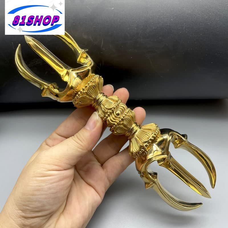 81SHOP」三鈷杵 真鍮製 ◇密教で使われる仏具・密教法具・寺院仏具・ 81SHOP」三鈷杵 真鍮製 ◇密教で使われる仏具・密教法具・寺院仏具・
