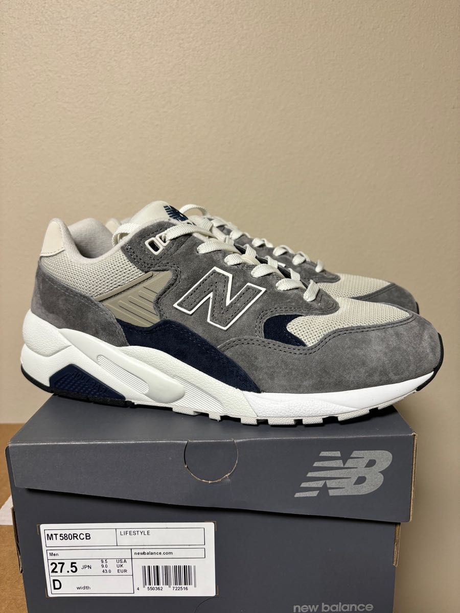 27 5cm1回着用のみ美品】NEW BALANCE MT580RCB グレー ニューバランス