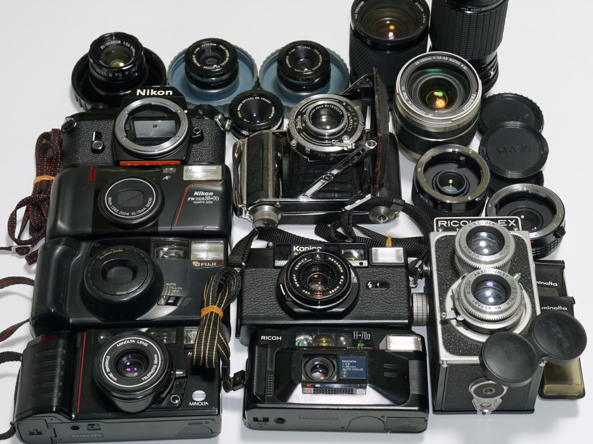 1円 フィルムカメラ レンズ フィルター フード ケース ジャンク まとめ