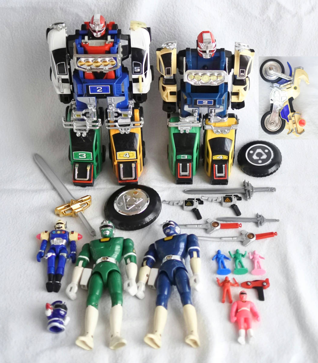  Gekisou Sentai CarRanger ультра пробег . body DX RV Robot pra telaDX action машина Ranger зеленый Racer голубой Racer робот Bandai 