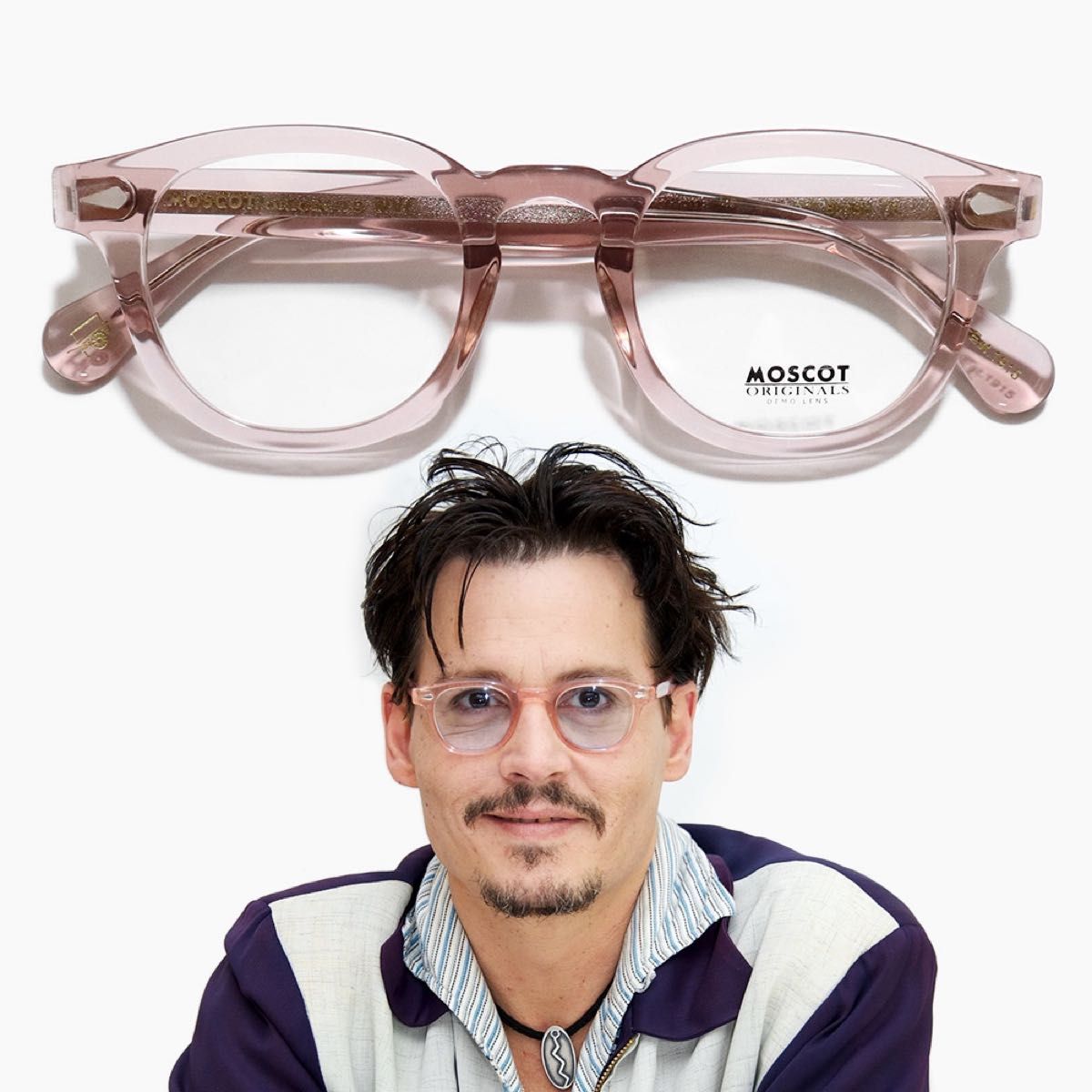 新品未使用☆ MOSCOT モスコット LEMTOSH レムトッシュ 眼鏡 メガネ BLUSH クリアピンク 46