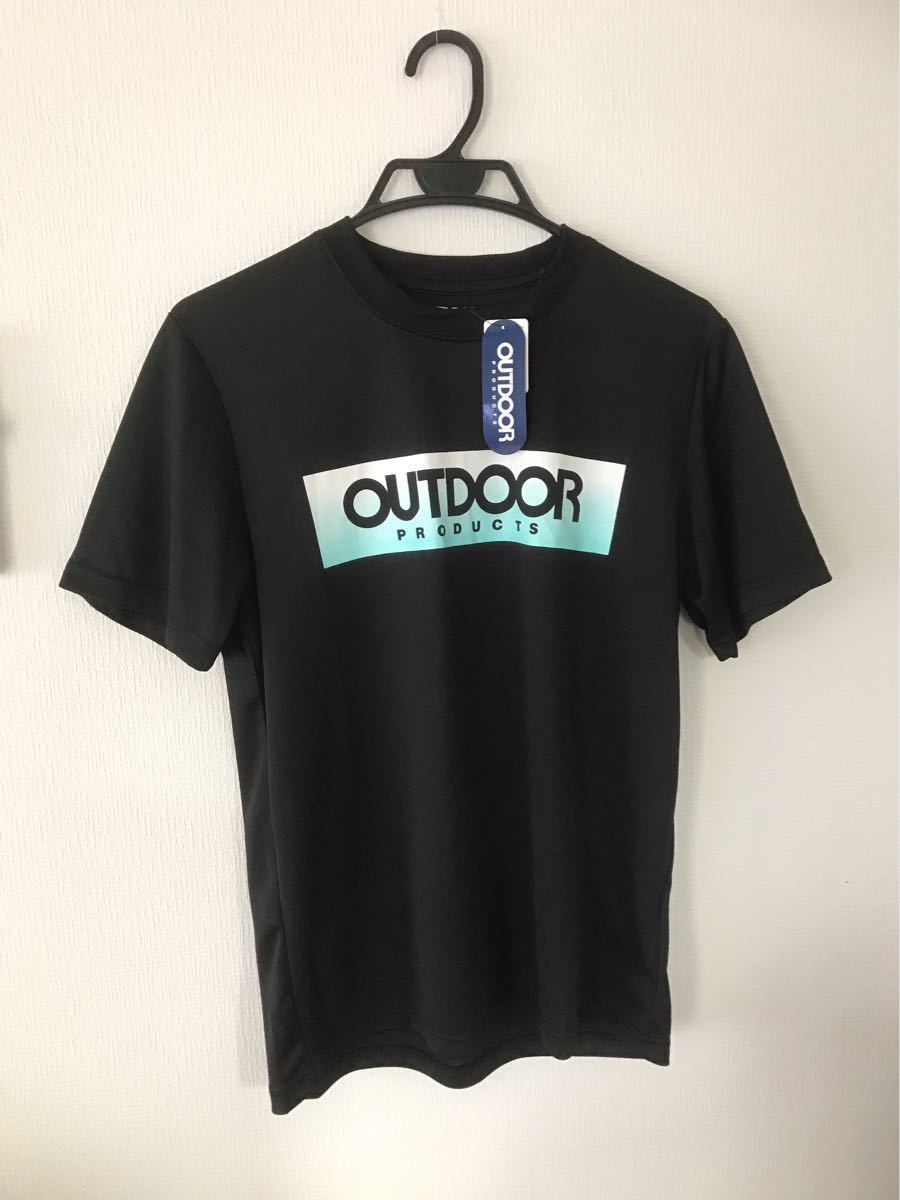  новый товар OUTDOOR короткий рукав футболка чёрный sport . оптимальный!