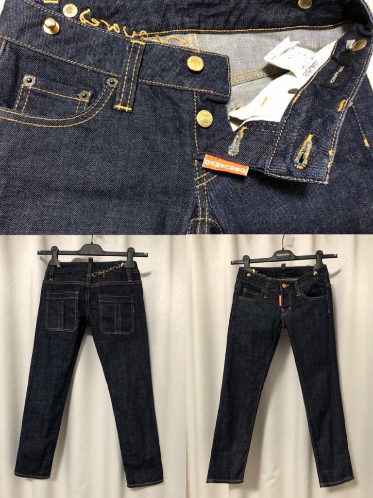 正規 DSQUARED2 Indigo stretch jeans made in Italy ディースクエアード インディゴ ストレッチデニム 思い出の三崎商事★_画像6