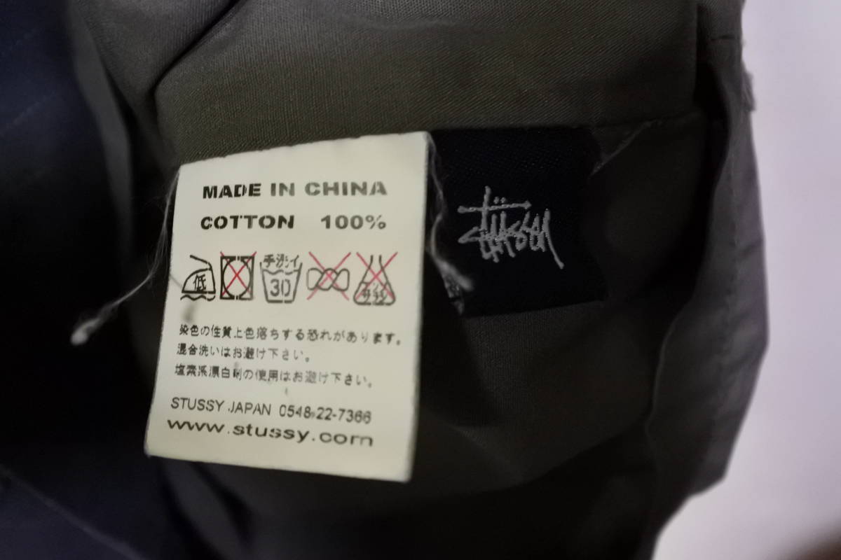 00's STUSSY Worldwide Work Jacket size XL ワークジャケット カバーオール ストライプ柄_画像9