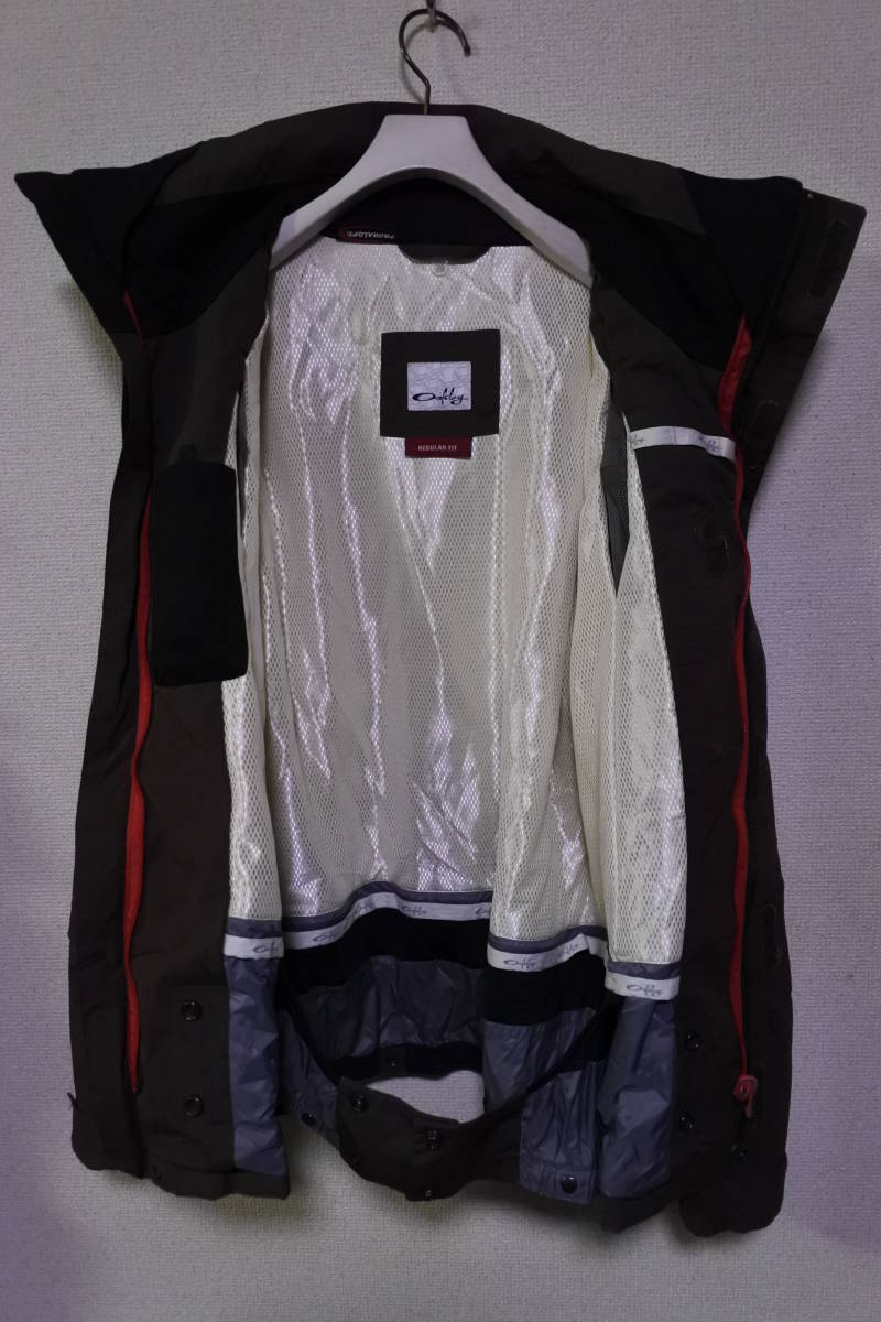 00's OAKLEY PRIMALOFT Snowboard Jacket size M オークリー スノーボード ジャケット ブラウン_画像2