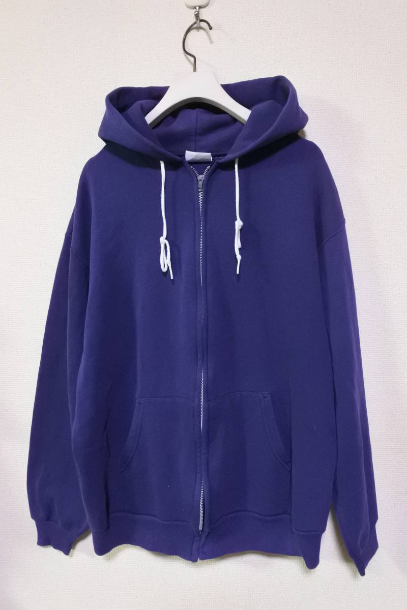 80's-90's Hanes Vintage Hoodie size L USA製 ヘインズ スウェット パーカー ネイビー 無地 ビンテージ_画像1