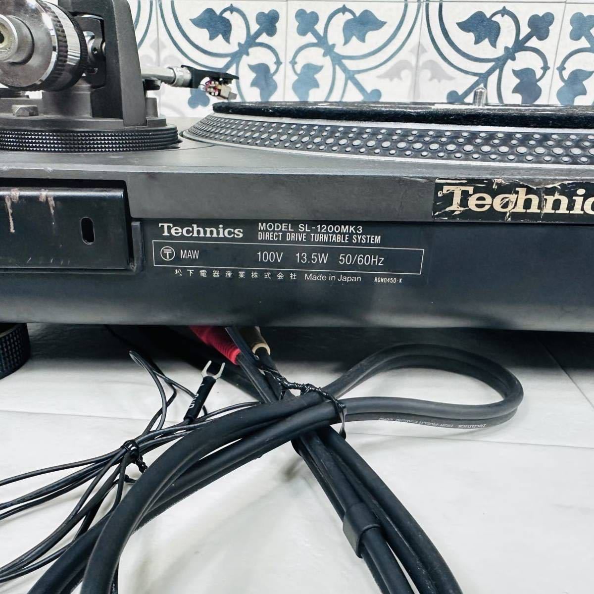 Technics SL-1200 MK3 ターンテーブル テクニクス 動作確認済み 針付き