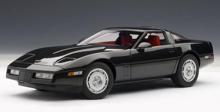 豪華ラッピング無料 コルベット 1/18 AUTOart Corvette 黒 1986 乗用車