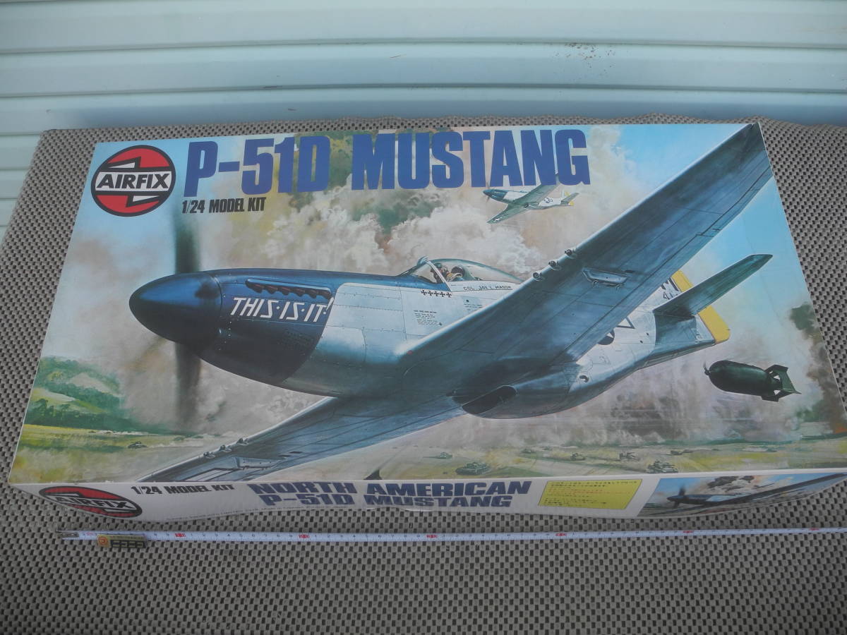 【新品未開封】P-510 MUSTANG AIRFIX NORTH AMERICAN ムスタング 1/24 プラモデル レトロ 昭和 当時_画像1