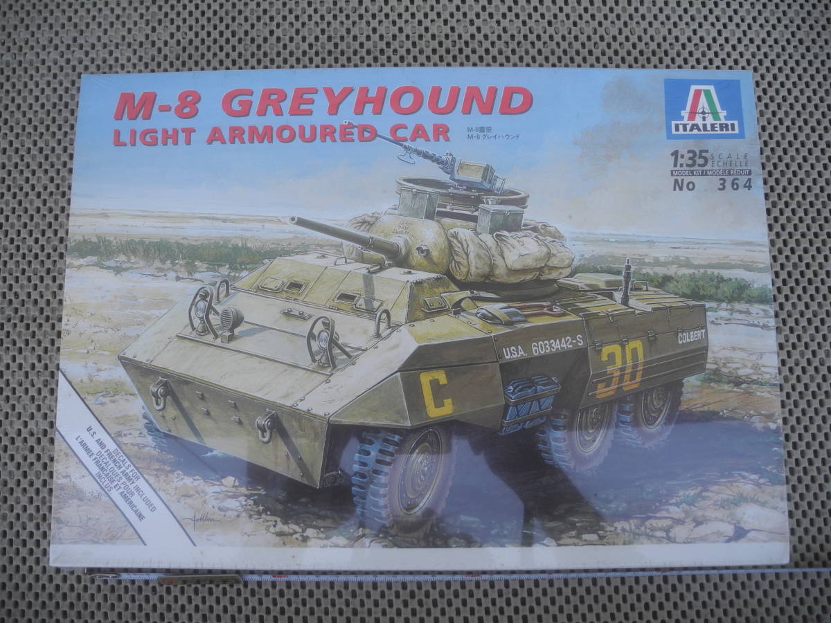 【新品未開封】ITALERI M-8 GREYHOUND LIGHT ARMOURED CAR 1/35 364 プラモデル レトロ 昭和 当時_画像1