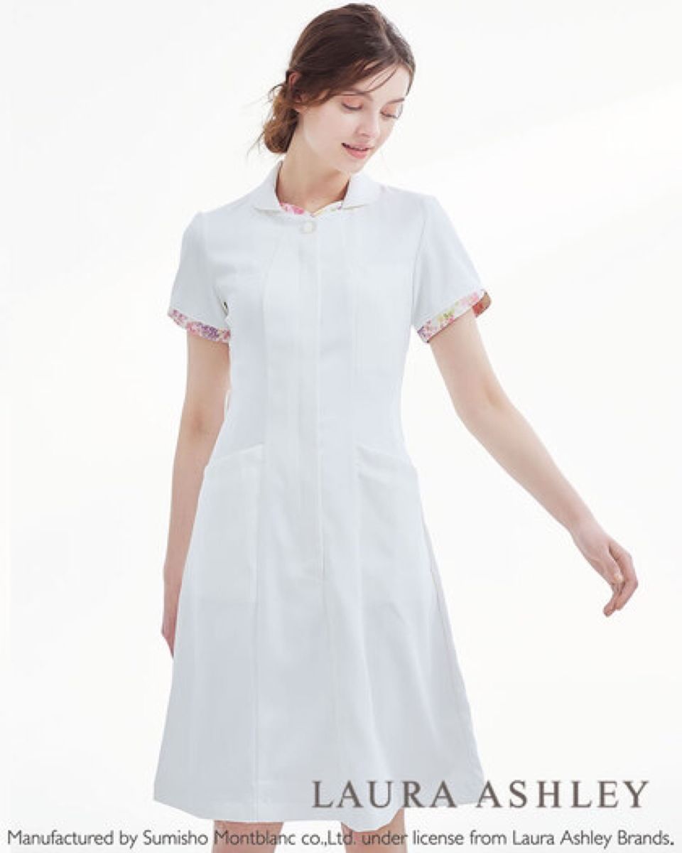 モンブラン LW401-12  ナースワンピース　ローラ アシュレイ　白衣 看護師 ユニフォーム ナース服 Mサイズ