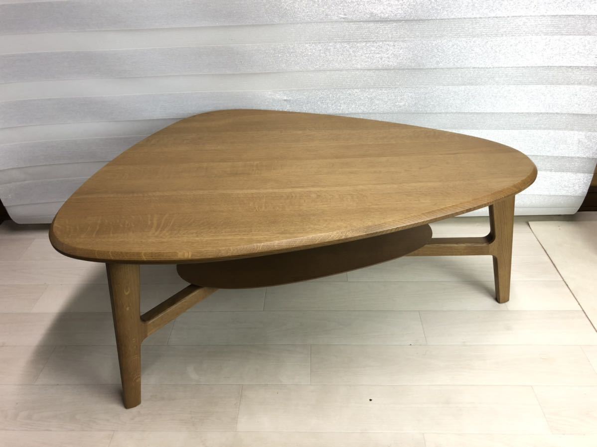 カリモク TU3653楕円100サイズ センターテーブル ソファーテーブル 机 棚付き ナチュラル karimoku 天然木材リビングテーブル