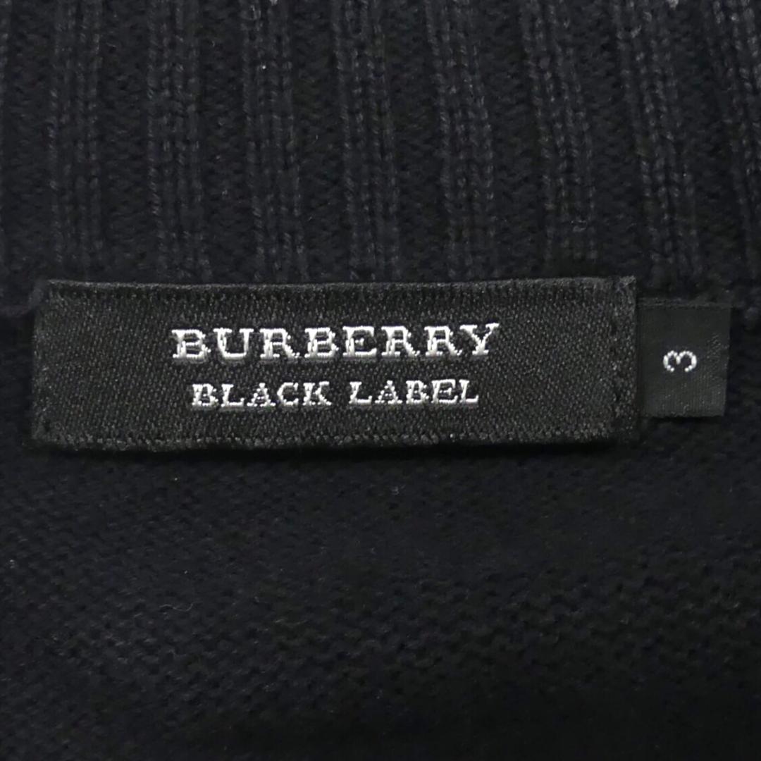 即決★BURBERRY BLACK LABEL★メンズL 廃版 ジャケット ブルゾン バーバリーブラックレーベル 3 黒 ノバチェック 刺繍