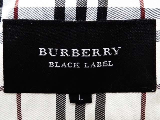 即決☆BURBERRY BLACK LABEL☆メンズL ダウンジャケット バーバリー