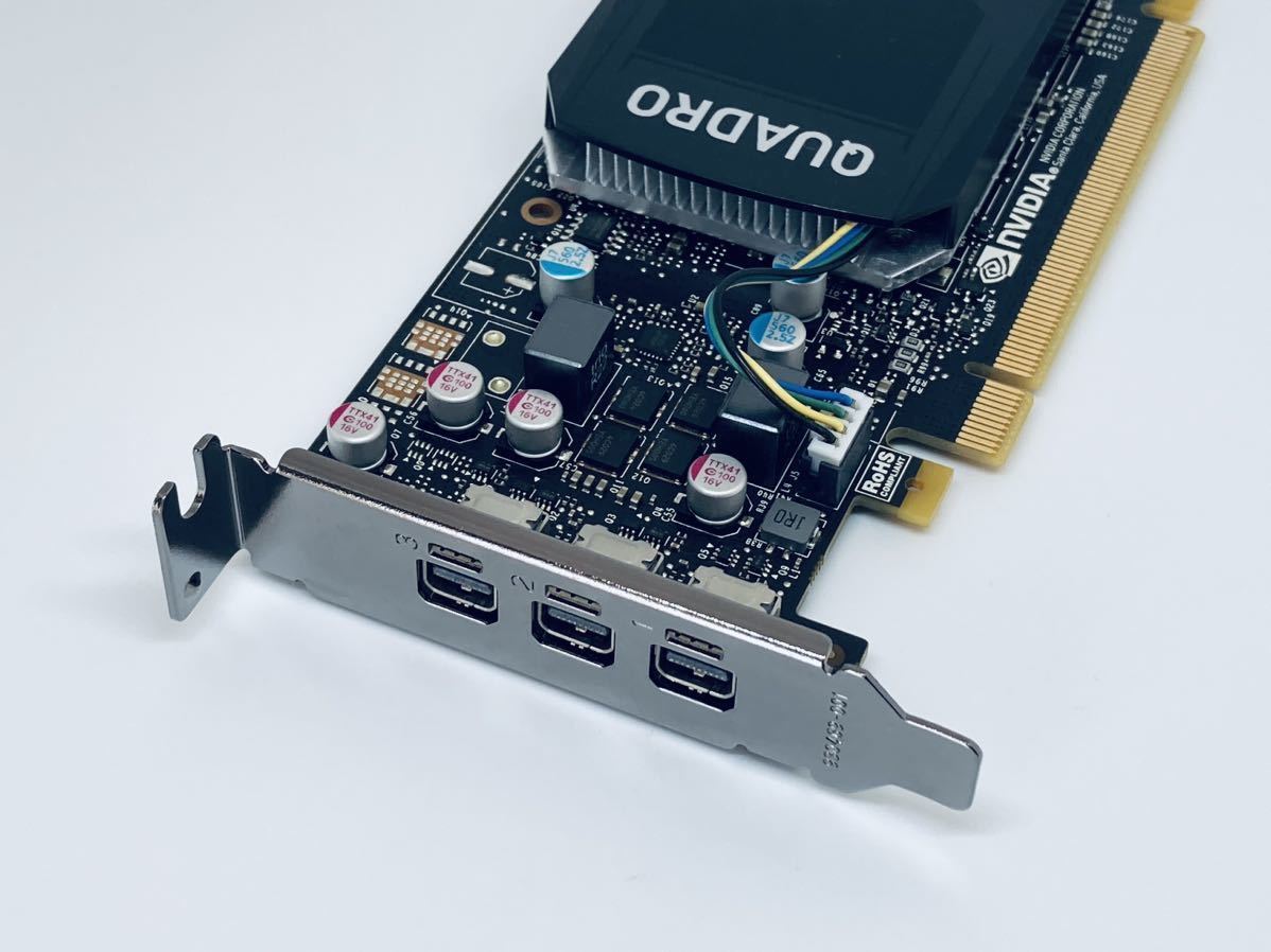 NVIDIA Quadro P400/30W/4K 3画面出力可★ロープロファイルブラケット（ご要望があればフルハイトに変更できます）★ 