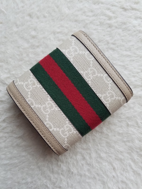 新品 GUCCI グッチ Ophidia オフィディア ２つ折り財布 Beige/White ベージュ/ホワイト 598662 UULAG 9682