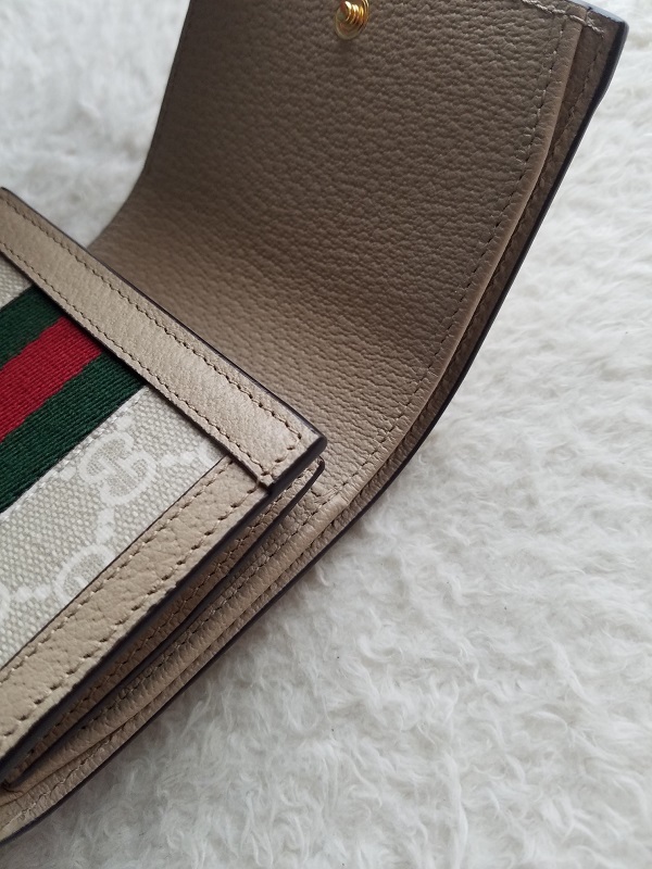 新品 GUCCI グッチ Ophidia オフィディア ２つ折り財布 Beige/White ベージュ/ホワイト 598662 UULAG 9682