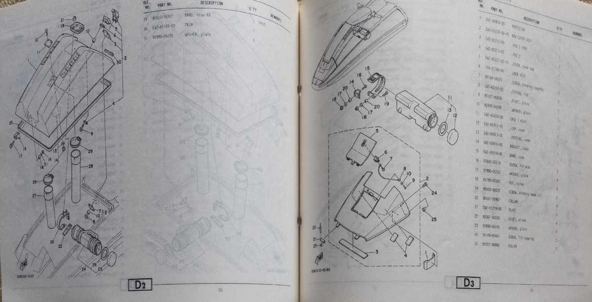 ヤマハ.マリンジェット.パーツリスト.主に1992〜1993モデル.MJ-650T.MJ-650TX.MJ-650TL.MJ-650SJ.ジェットバディ(JETBUDDY)比較的美品.英語_画像7