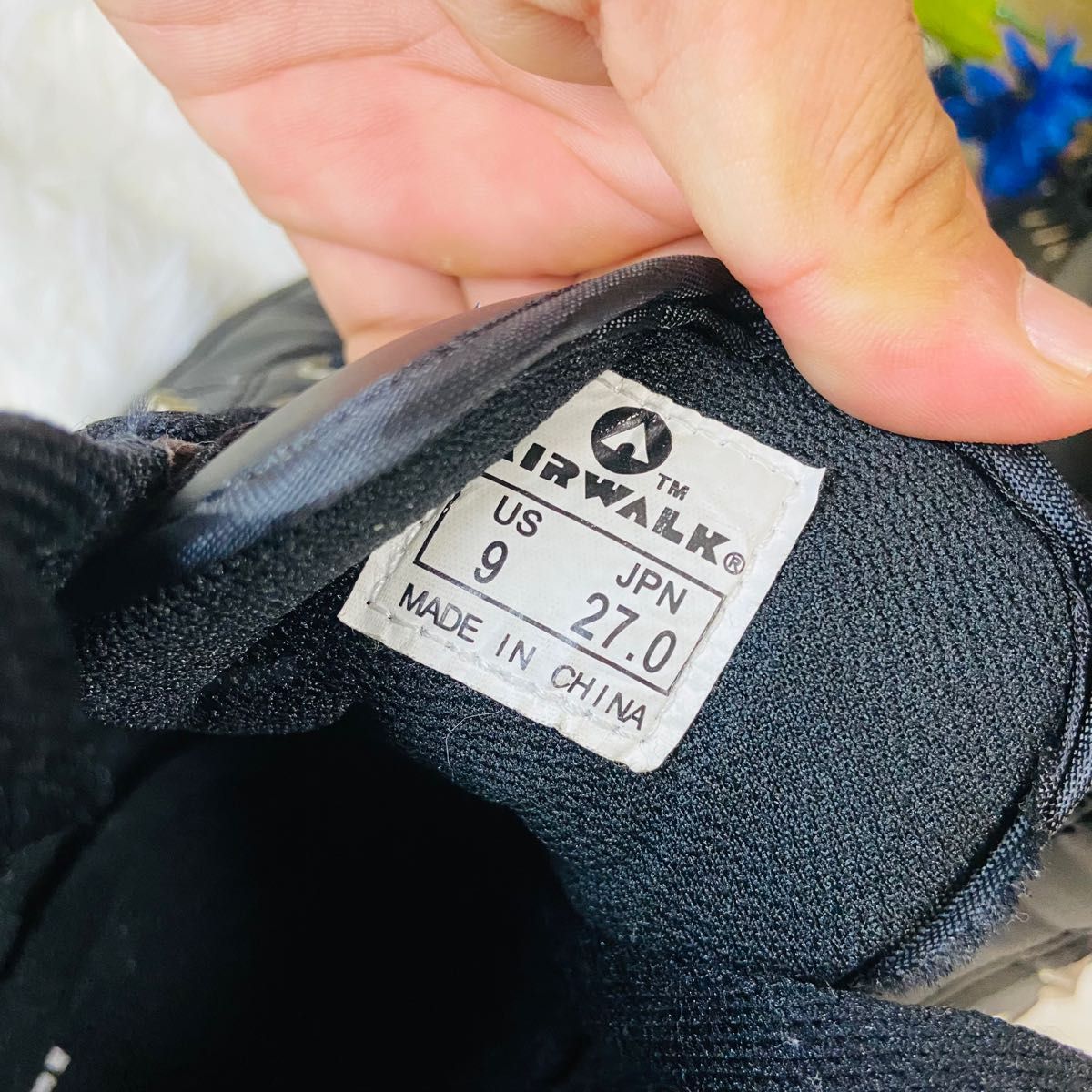 スタッズ 27cm 奈良裕也× AIR WALK スニーカー ブラック スパイク ブラック メンズ ルブタン シルバー ハイカット