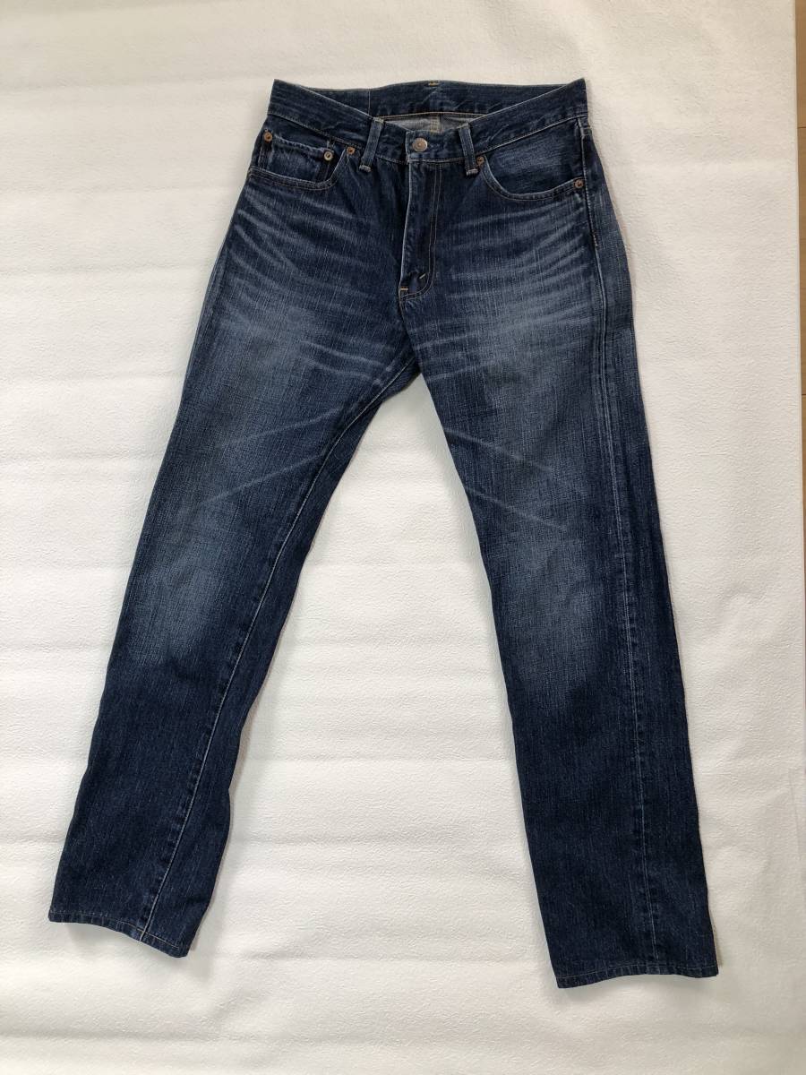 即決 LeVI'S リーバイス505 美ヒゲジーンズ デニムパンツ 30インチ ウエスト74cm 濃紺 メンズ ネイビー インディゴ_画像2