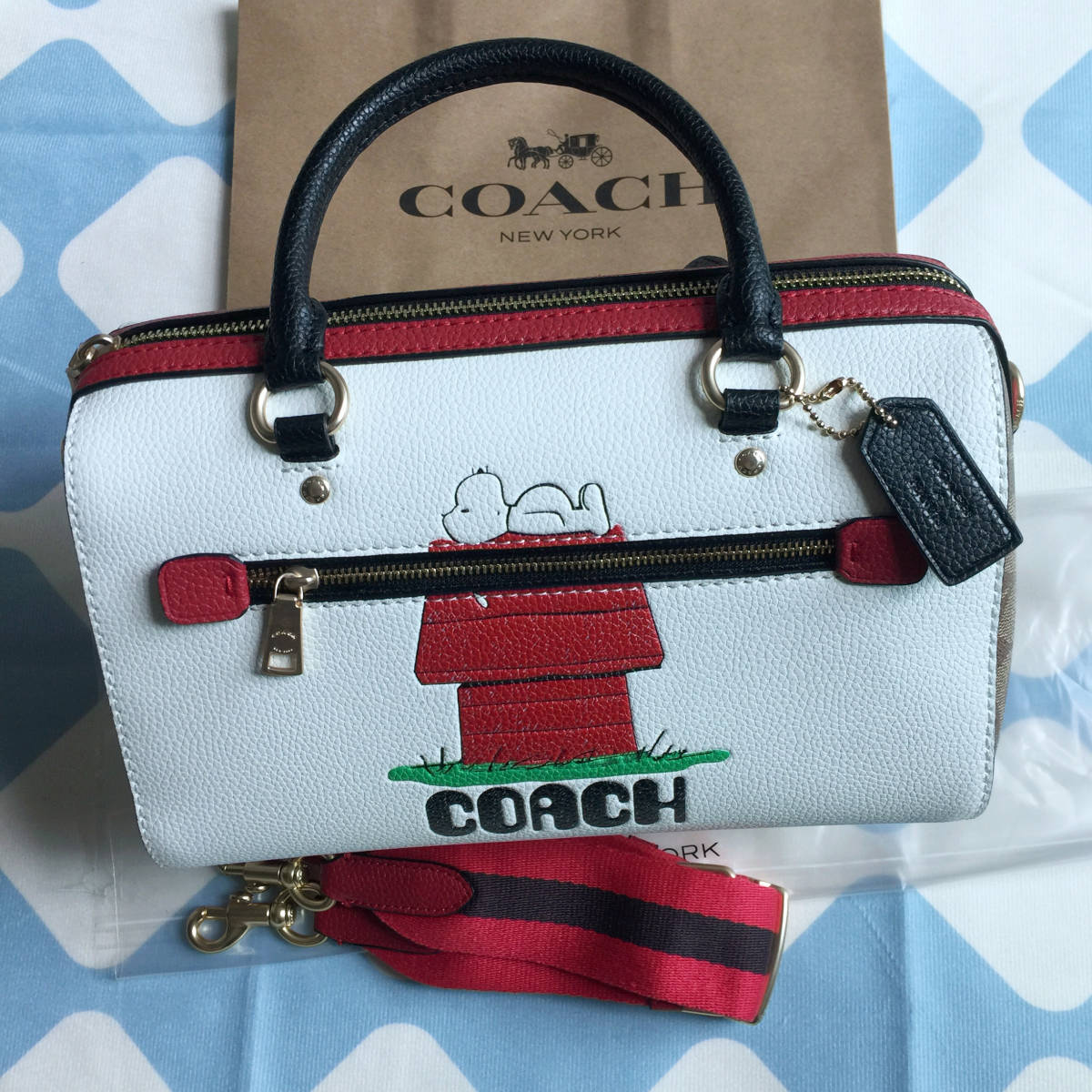 ☆新品☆コーチ/COACH バッグ 6164 チョーク COACH X PEANUTS ハンドバッグ ショルダーバッグ 手提げ レディースバッグ アウトレット品 _画像1