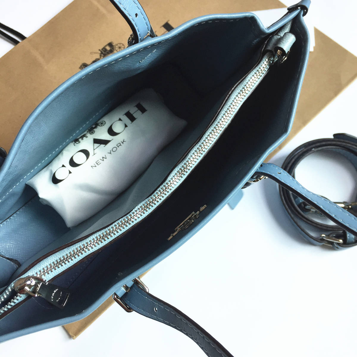 ☆新品☆コーチ/COACH バッグ CH228 デニム系ブルートートバッグ ショルダーバッグ ハンドバッグ クロスボディーレディース アウトレット品_画像5