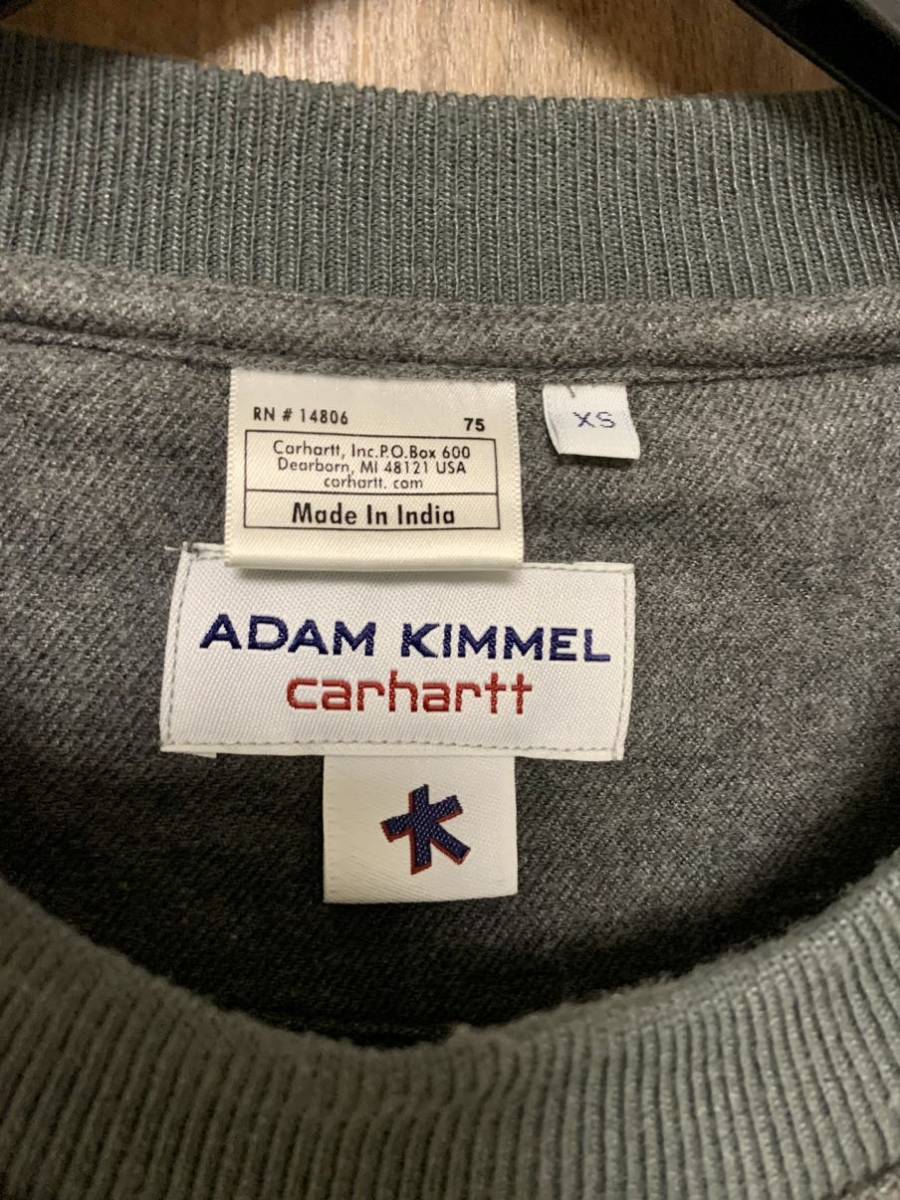 Carhartt × ADAM KIMMEL カーハート × アダムキメル クルーネックスウェット XS 名作 希少 14 10 010 ここのえ マルジェラ_画像5