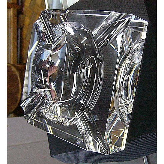 * crystal cigar ashtray *1-80433* square Gris to line *