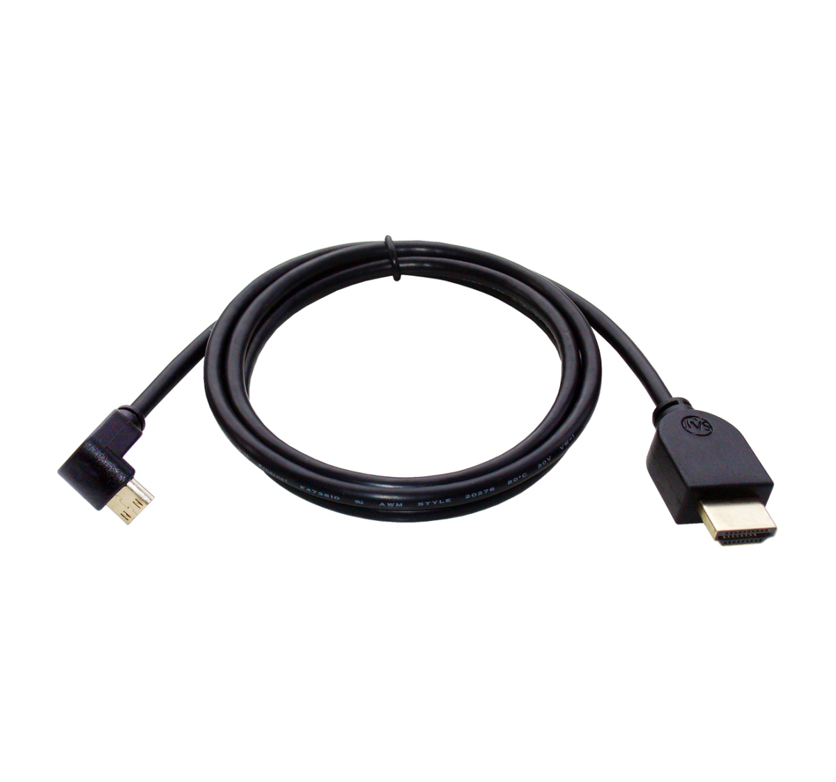 HDMI Mini HDMI conversion cable mile display L type ( on direction ) 1m Ver1.4i-sa net,3D,4KX2K resolution, full HD correspondence 