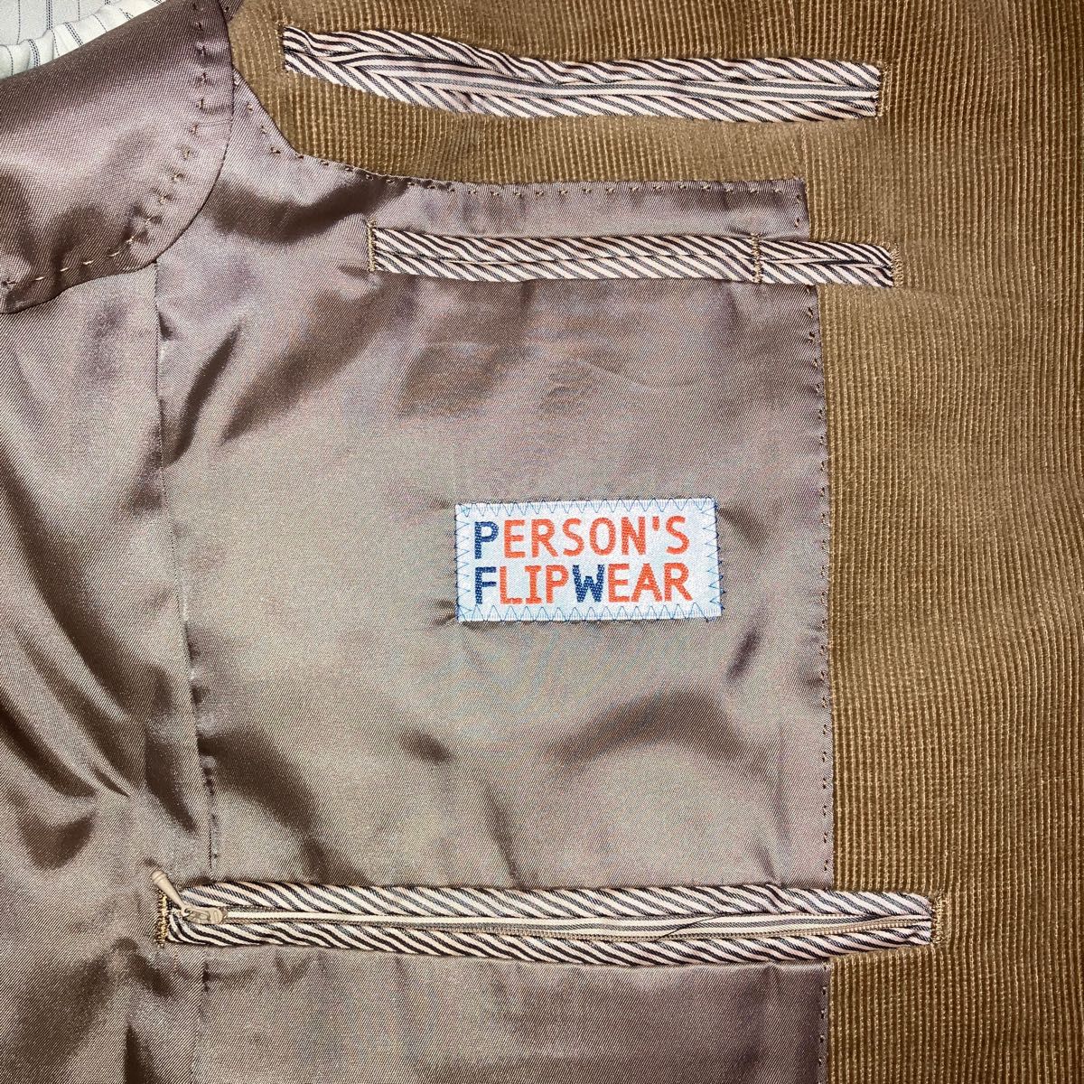 PERSON'S FLIPWEAR テーラードジャケット コーデュロイ ヴィンテージ カジュアル S〜Mサイズ デザインあり