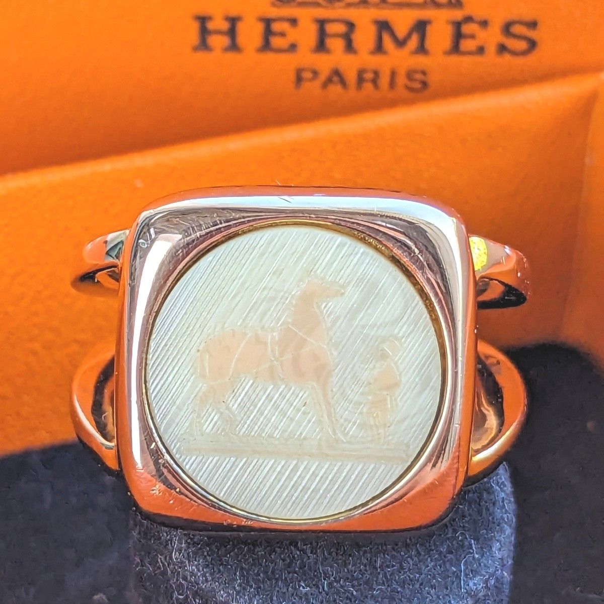 HERMES エルメス コロゾリング 常田大希 ピンクゴールド 約14号 希少