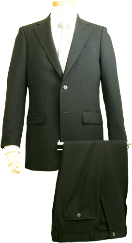 A5 夏 サマー シングル ブラック フォーマル スーツ 紳士 ワンタック 黒 718-0 送料無料