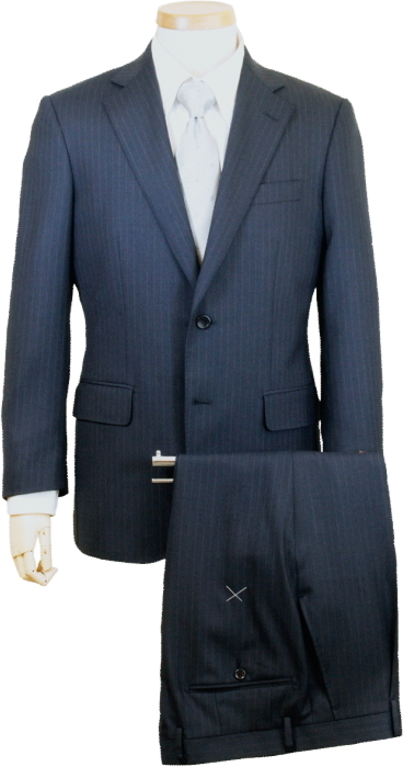 A4 シングル 2釦 DORMEUIL ドーメル ビジネススーツ ストライプ 紺 ネービー 春 夏 メンズ 紳士 ビジネス スーツ 4302 送料無料