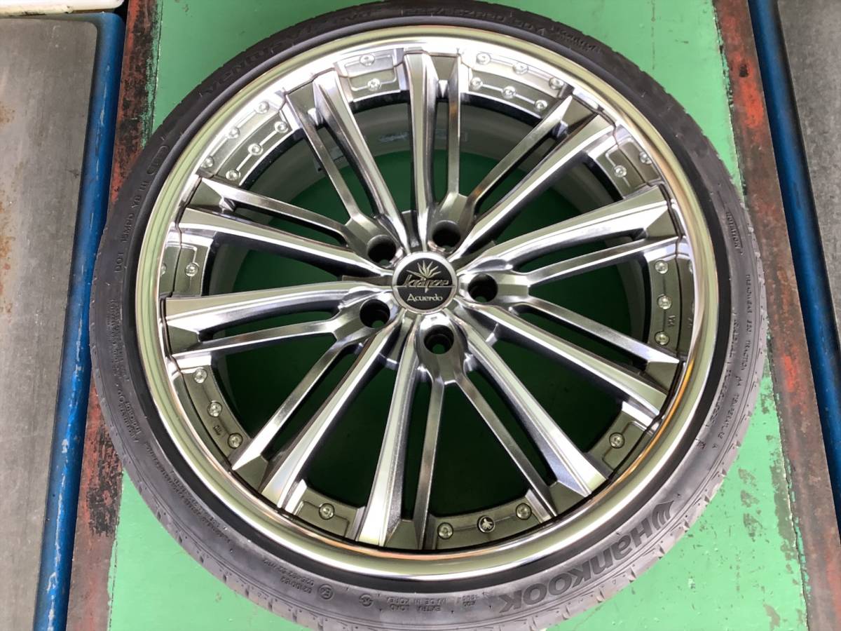 【中古+未使用】ウェッズ クレンツェ アクエルド 20x8.5J 5H 114.3 +37 4本 1台分 225/35R20 ローダウン マークX オデッセイ エスティマ 等_画像2