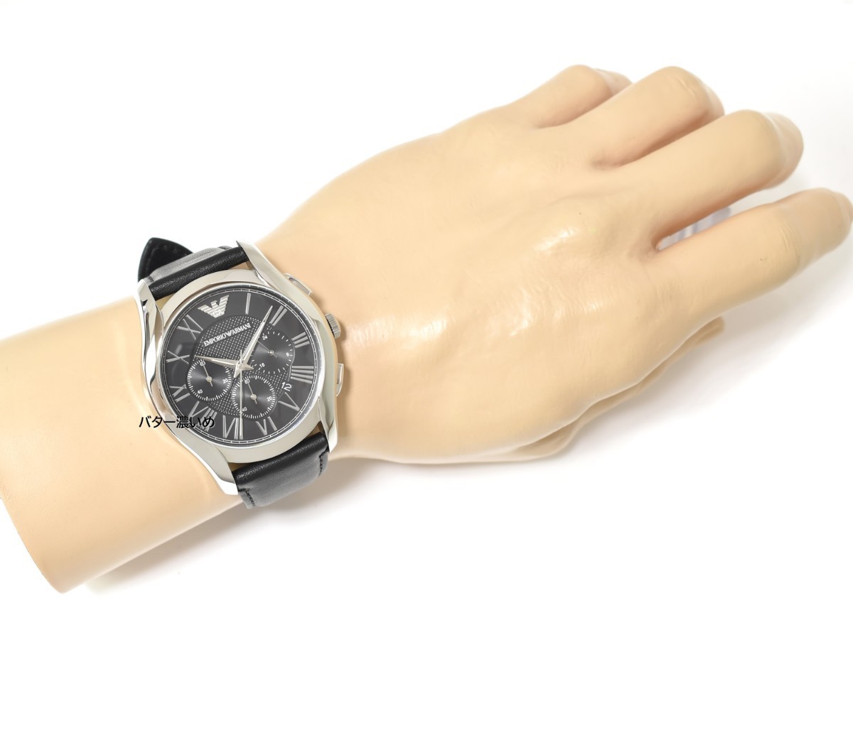 新品 エンポリオアルマーニ 腕時計 メンズ クロノグラフ 革ベルト