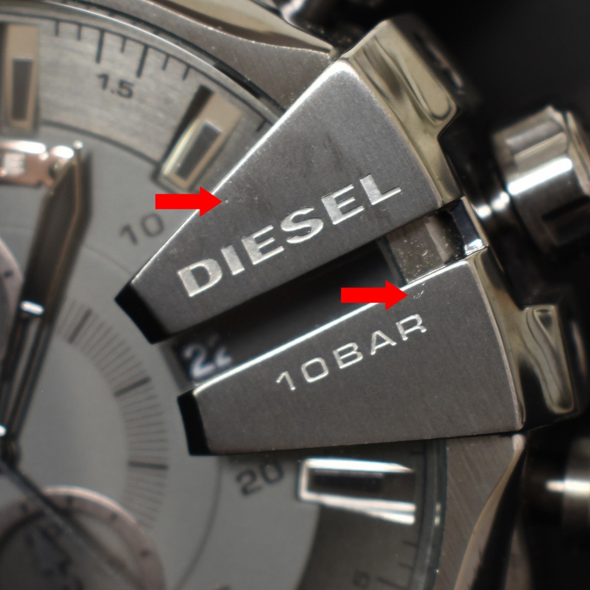 訳あり ディーゼル DIESEL メンズ 腕時計 DZ4282 メガチーフ ガンメタリック クロノグラフ クオーツ ステンレスベルト 未使用