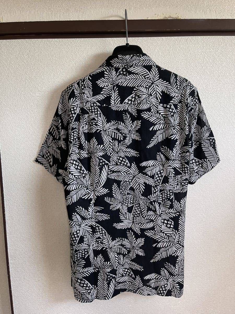 【良品】【レターパックプラス対応】 LOUNGE LIZARD ラウンジリザード ALOHA SHIRTS アロハシャツ 半袖 BLACK ブラック 黒色 即決あり_画像4