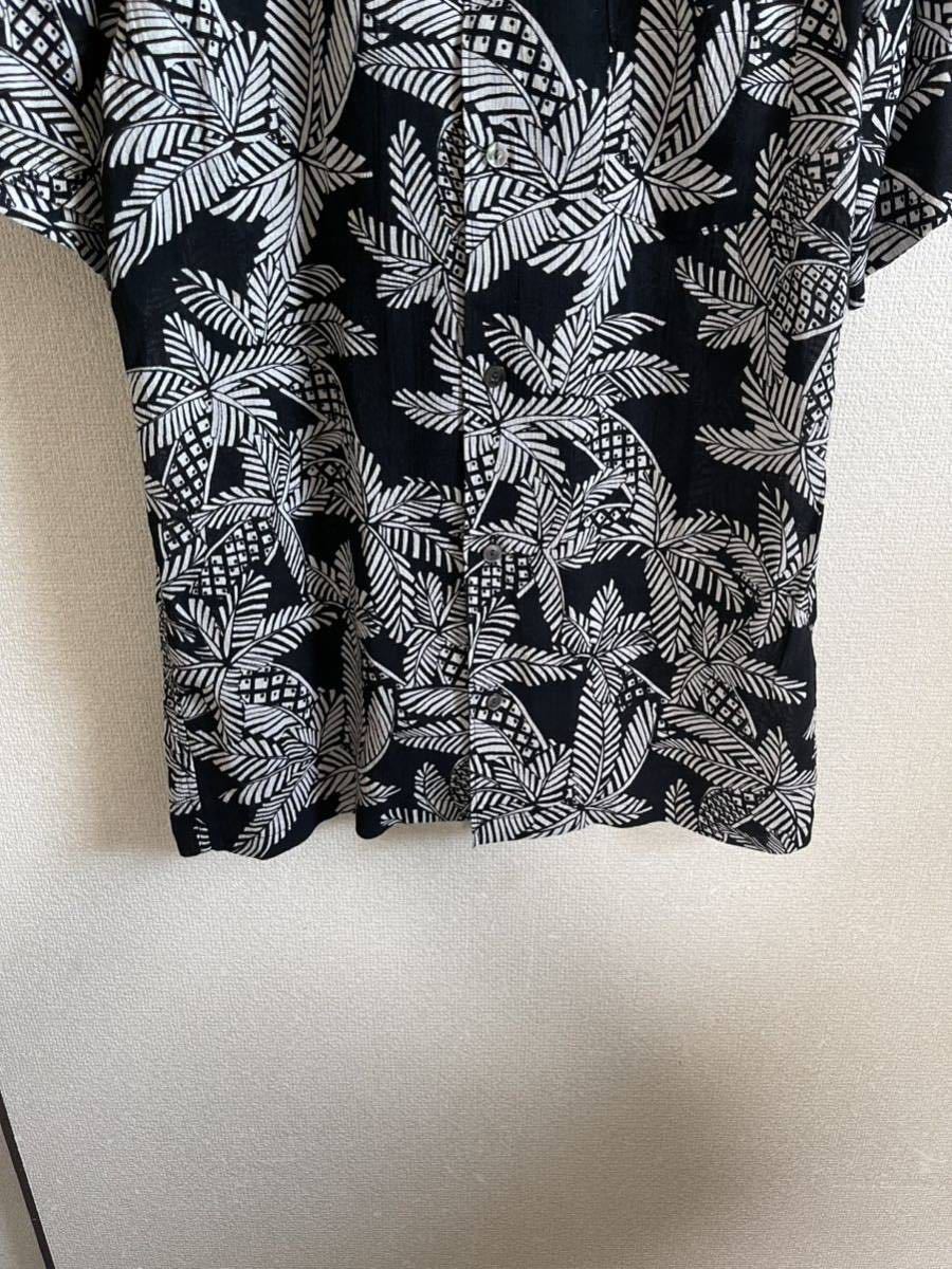 【良品】【レターパックプラス対応】 LOUNGE LIZARD ラウンジリザード ALOHA SHIRTS アロハシャツ 半袖 BLACK ブラック 黒色 即決あり_画像6