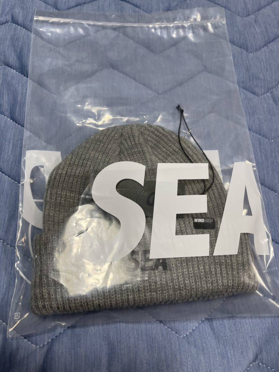 【新品未使用】 23AW 24 新品 WIND AND SEA ウィンダンシー WIDELIB KNIT CAP ニット帽 帽子 BEANIE ビーニー GREY グレー色 即決あり_画像3