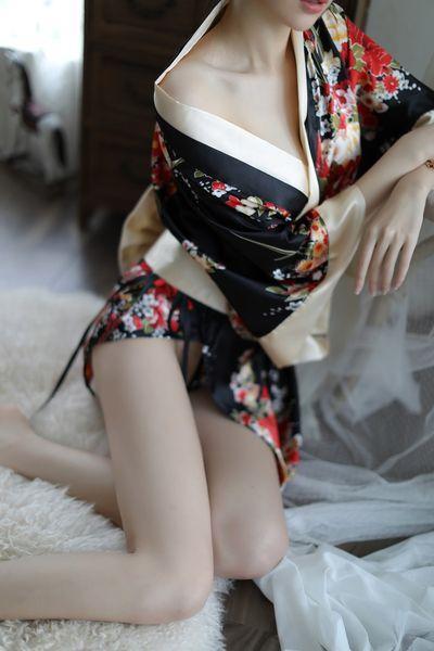 B11 sexy Japanese clothes cosplay flower . kimono Ran Jerry yukata Japanese style floral print 