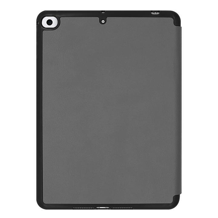 iPad mini4/mini5 2019通用 TPU+PU 三つ折り スマート カバーケース ソフト オートスリープ機能 ネイビー_画像10