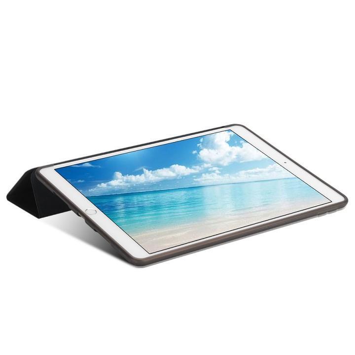 iPad Pro 9.7inch(2016) 専用 三つ折り TPU+PU連体 ソフト スマート カバー ケース スタンド グリーン_画像9