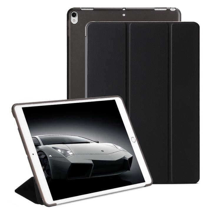 iPad Air 2用 三つ折り TPU+PU連体 ソフト スマート カバー ケース 自動休眠 レッド_画像9