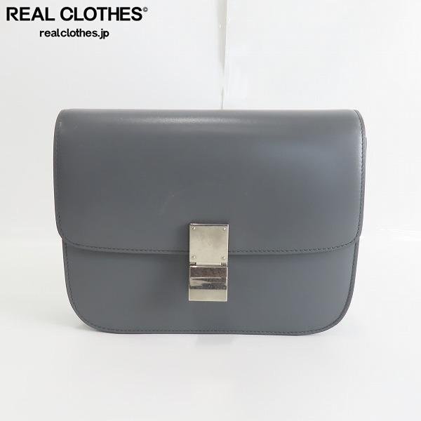 CELINE/セリーヌ クラシックボックス レザー ハンドバッグ ミディアム