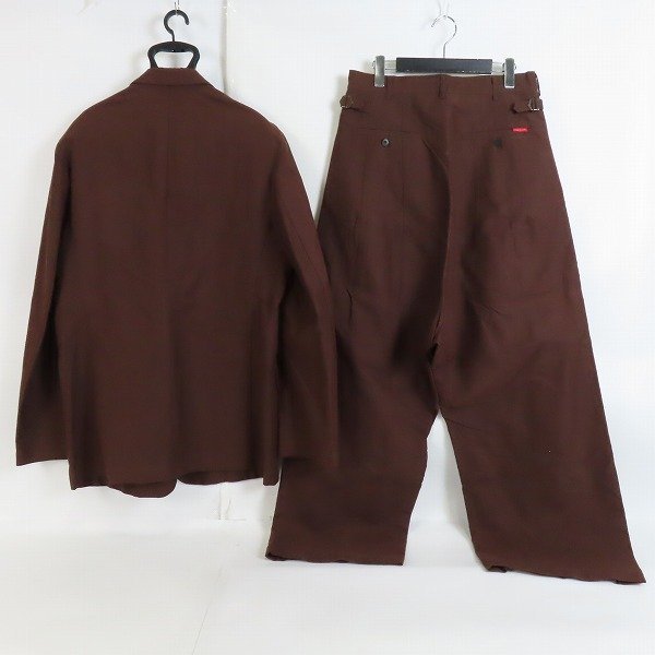 ☆Yohji Yamamoto POUR HOMME/ヨウジヤマモトプールオム スーツ セットアップ テーラードジャケット ワイドパンツ HB-J75-065/3 /080_画像2