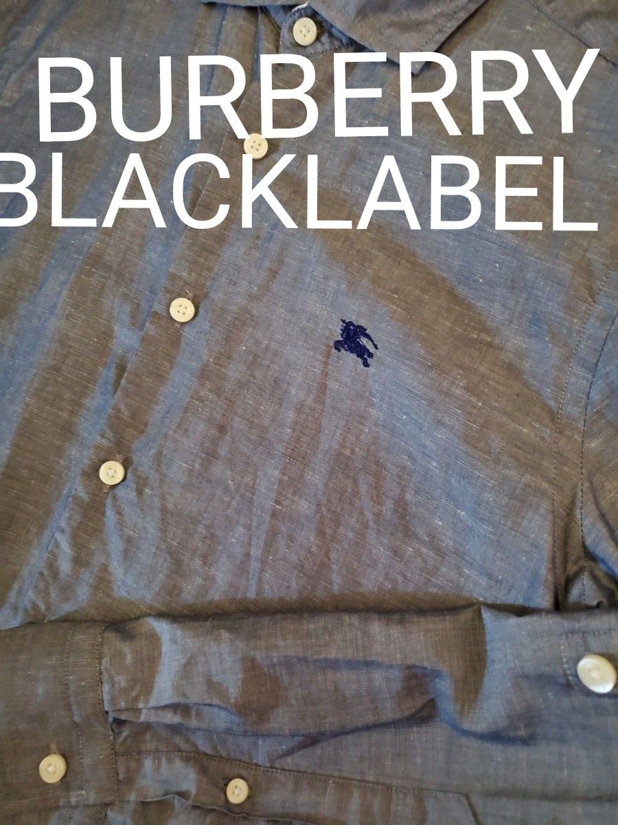 美・美品  BURBERRYBLACKLABELネルシャツ 長袖シャツ.   お邪魔&趙格好いい。値下げ不可!！お勧めでーす。