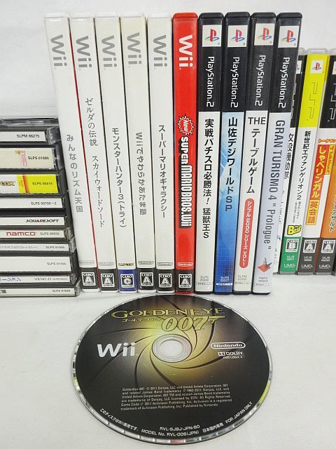 ジャンク ゲームソフト まとめ売り 51点セット WiiU Wii gamecube PS PS2 PSP ファミコン スーファミ リズム天国 スプラトゥーン _画像3