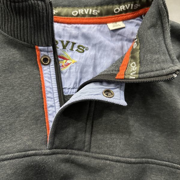 00s ORVIS ハーフジップ スウェット プルオーバー L グレー 00s ORVIS ハーフジップ スウェット プルオーバー L グレー
