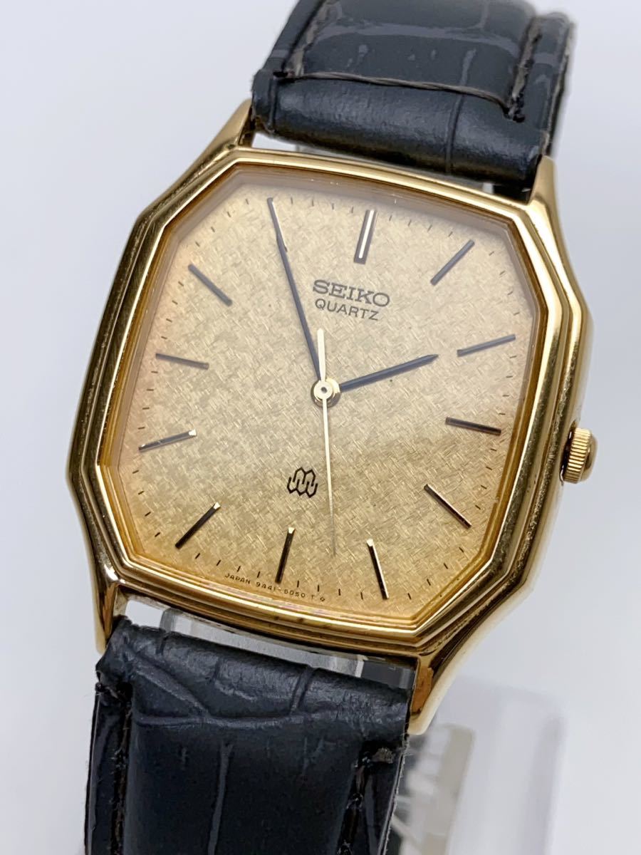 T810 セイコーツインクォーツSEIKO TWIN QUARTZ 腕時計 9441-5040 ゴールド文字盤 電池交換済み ベルト社外品 1980年代 レア T810 セイコーツインクォーツSEIKO TWIN QUARTZ 腕時計 9441-5040 ゴールド文字盤 電池交換済み ベルト社外品 1980年代 レア